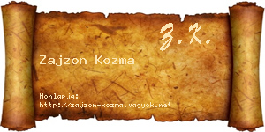 Zajzon Kozma névjegykártya